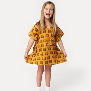 Girls Cotton Kaftan Dress | Hand Block Print | 18M–6Y | Organic 100% Cotton